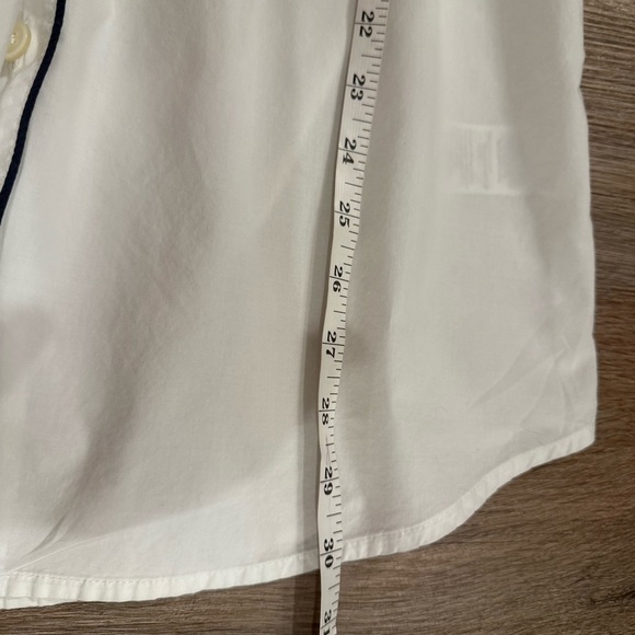 J Crew End-on-end Cotton Nightshirt Women’s Small Pajamas White Blue Loungewear - Picture 9 of 12